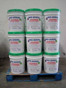 Buckets of BG2000 Waterproofing